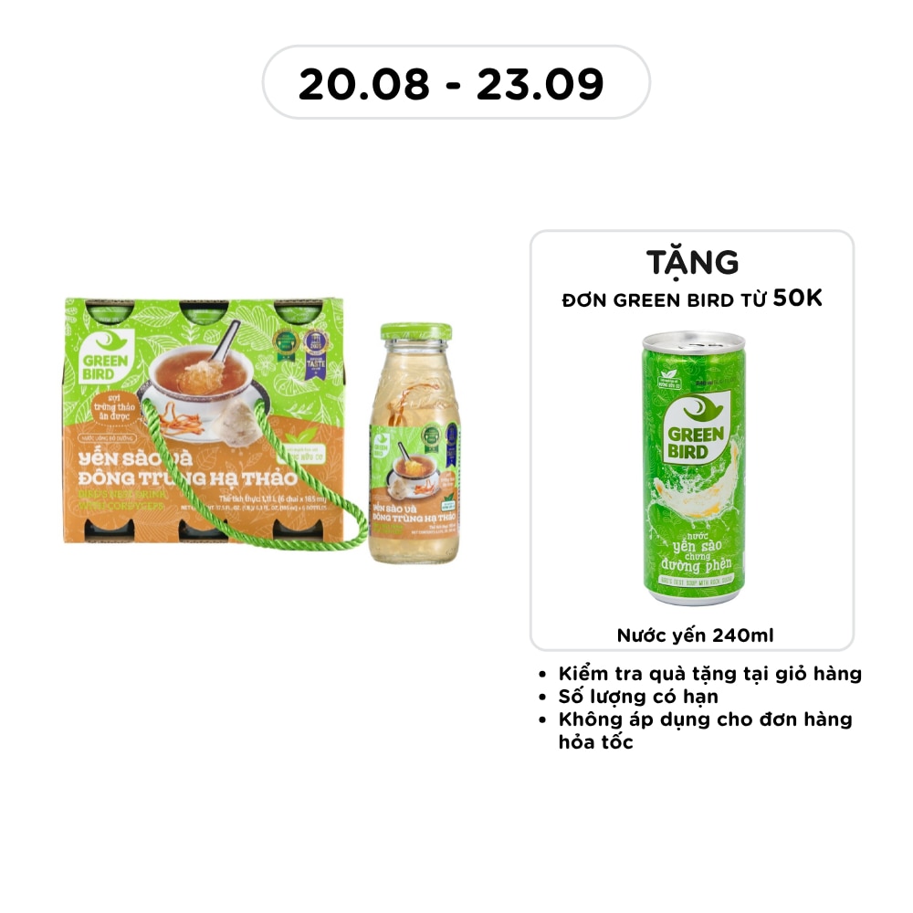 Bird's Nest Drink &Cordyceps 185mlx6pcs