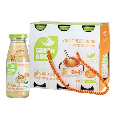 GREEN BIRD Green Bird Bird's Nest Drink &Cordyceps 185mlx6pcs