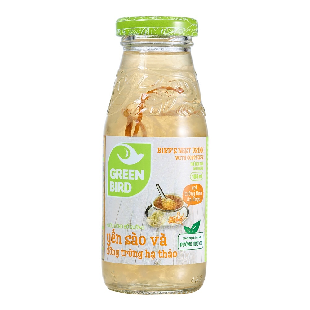 Nước Uống Bổ Dưỡng Green Bird Yến Sào Và Đông Trùng Hạ Thảo 185mlx6Pcs