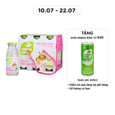 GREEN BIRD - Bird's Nest Drink & Collagen 185mlx6pcs image