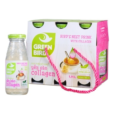 GREEN BIRD Green Bird Bird's Nest Drink & Collagen 185mlx6pcs