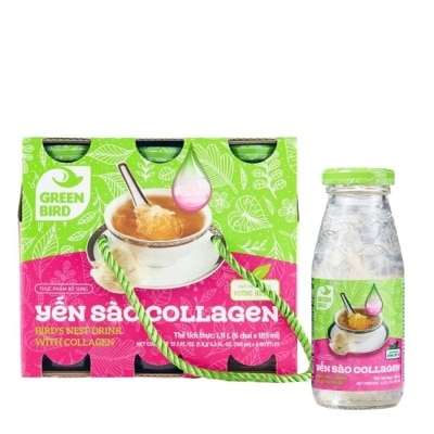 GREEN BIRD Thực Phẩm Bổ Sung Green Bird Yến Sào Collagen 185mlx6Pcs image