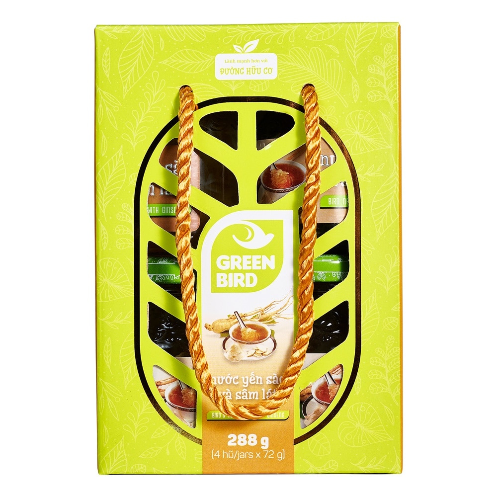 Nước Uống Bổ Sung Green Bird Yến Sào Và Sâm Lát 72gx 4Pcs
