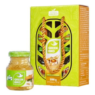 GREEN BIRD - Nước Uống Bổ Sung Green Bird Yến Sào Và Sâm Lát 72gx 4Pcs