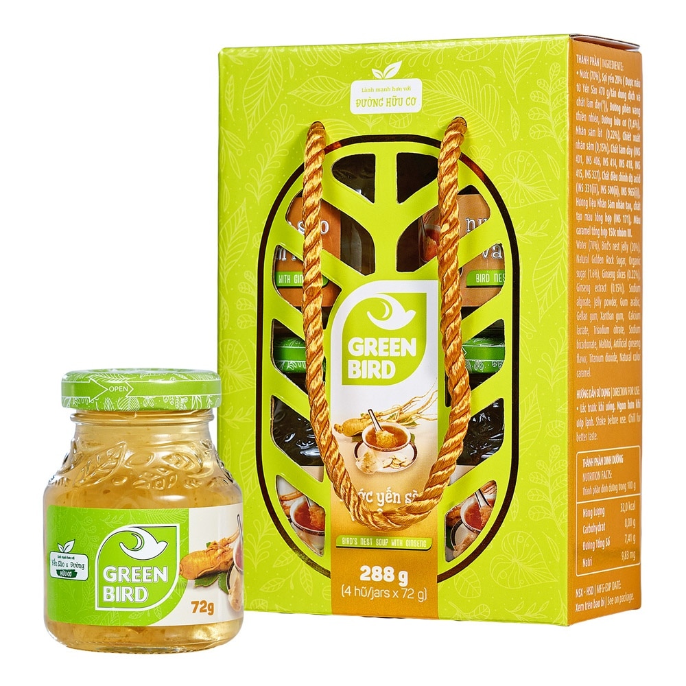 Green Bird Bird's Nest Drink&Ginseng 72gx4pcs