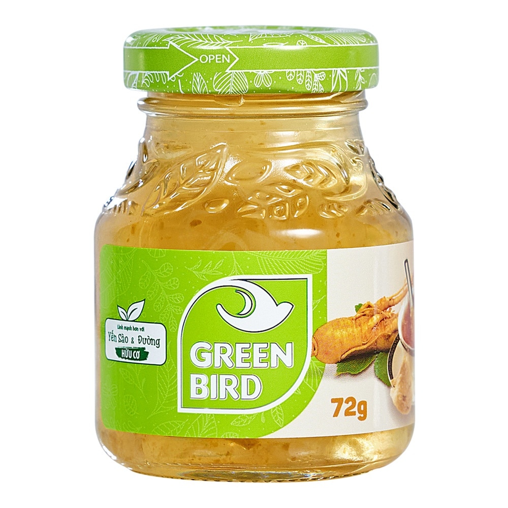 Nước Uống Bổ Sung Green Bird Yến Sào Và Sâm Lát 72gx 4Pcs