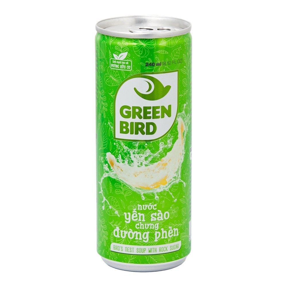 Nước Uống Bổ Sung Green Bird Yến Sào Chưng Đường Phèn 240mlx6Pcs
