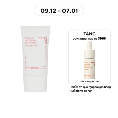 INNISFREE Kem Chống Nắng Nâng Tông Dưỡng Ẩm Innisfree Tone Up Watering Sunscreen SPF50+ PA++++ 60ml