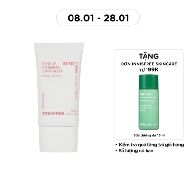 INNISFREE Kem Chống Nắng Nâng Tông Dưỡng Ẩm Innisfree Tone Up Watering Sunscreen SPF50+ PA++++ 60ml