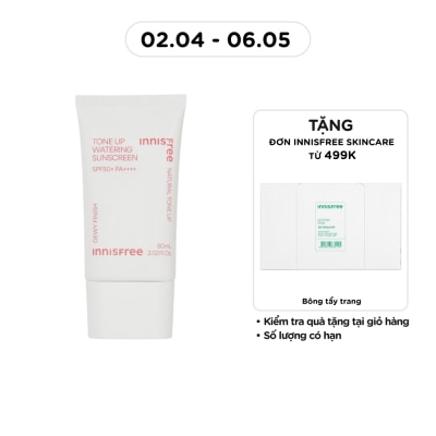 INNISFREE - Kem Chống Nắng Nâng Tông Dưỡng Ẩm Innisfree Tone Up Watering Sunscreen SPF50+ PA++++ 60ml