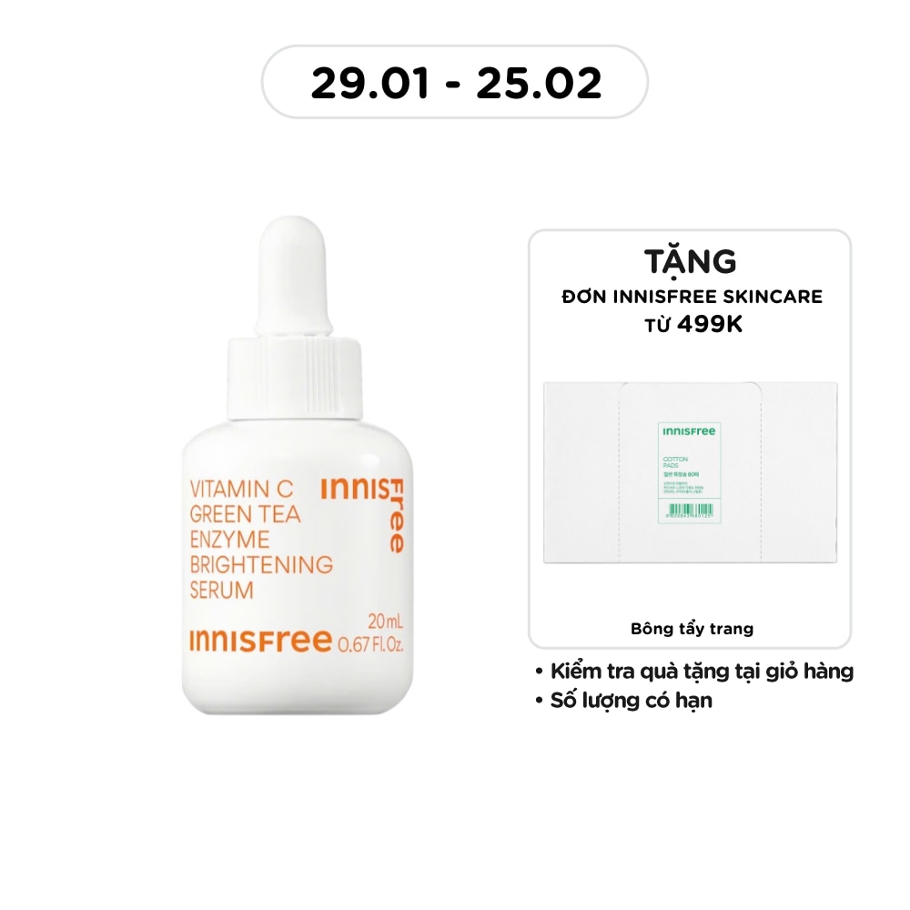 Tinh Chất Dưỡng Sáng Da Innisfree Vitamin C Green Tea Enzyme Brightening Serum 20ml