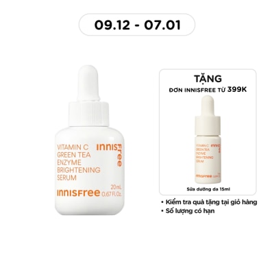 INNISFREE Tinh Chất Dưỡng Sáng Da Innisfree Vitamin C Green Tea Enzyme Brightening Serum 20ml