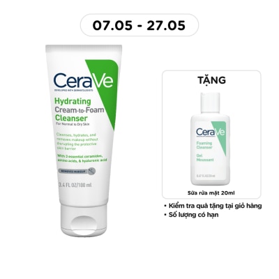 CERAVE - Hydrating Cream-To-Foam Cleanser 100ml