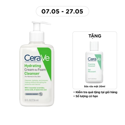 CERAVE - Hydrating Cream-To-Foam Cleanser 236ml
