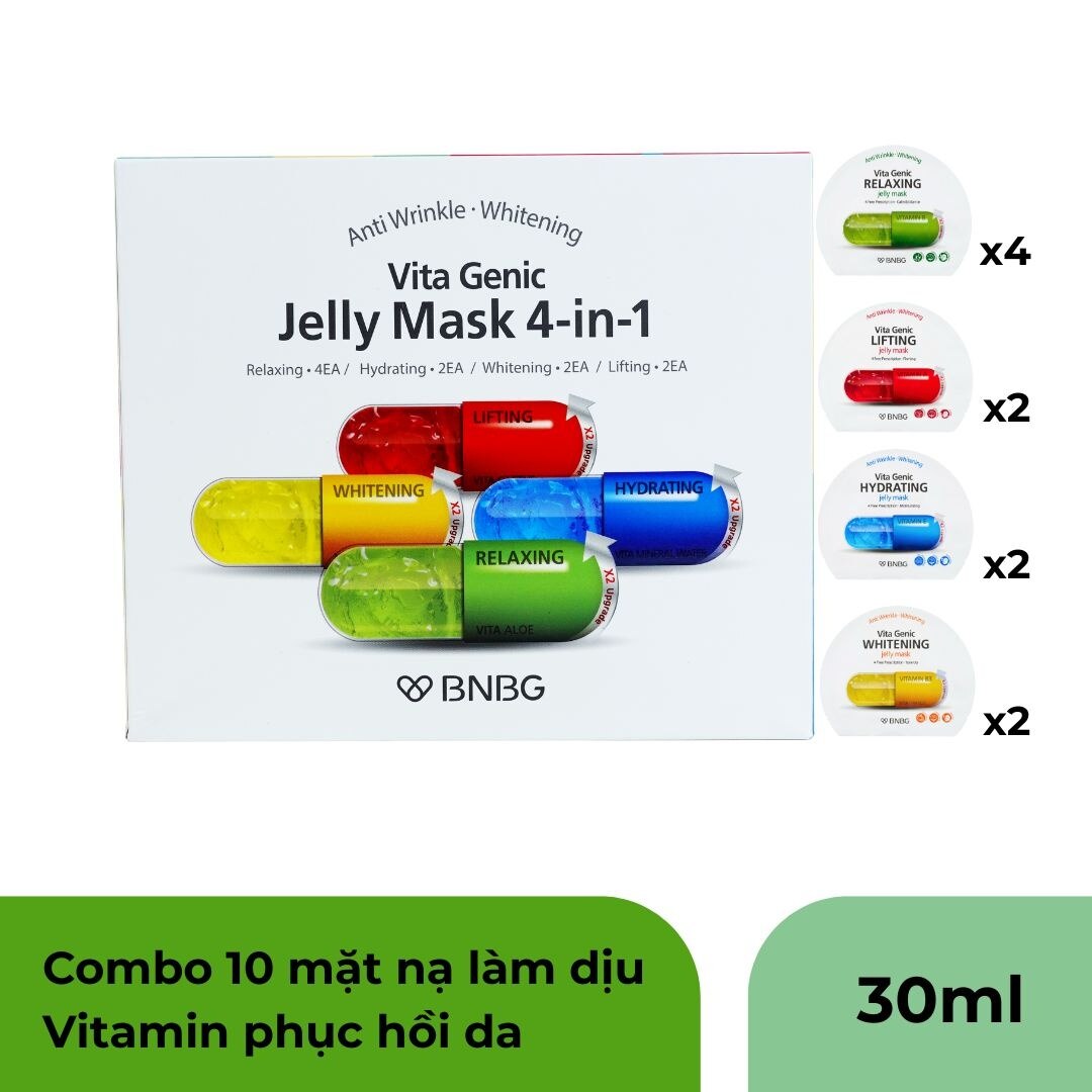 Buy BNBG, Vita Genic Jelly Mask 4-in-1 30ml x 10pcs with Special