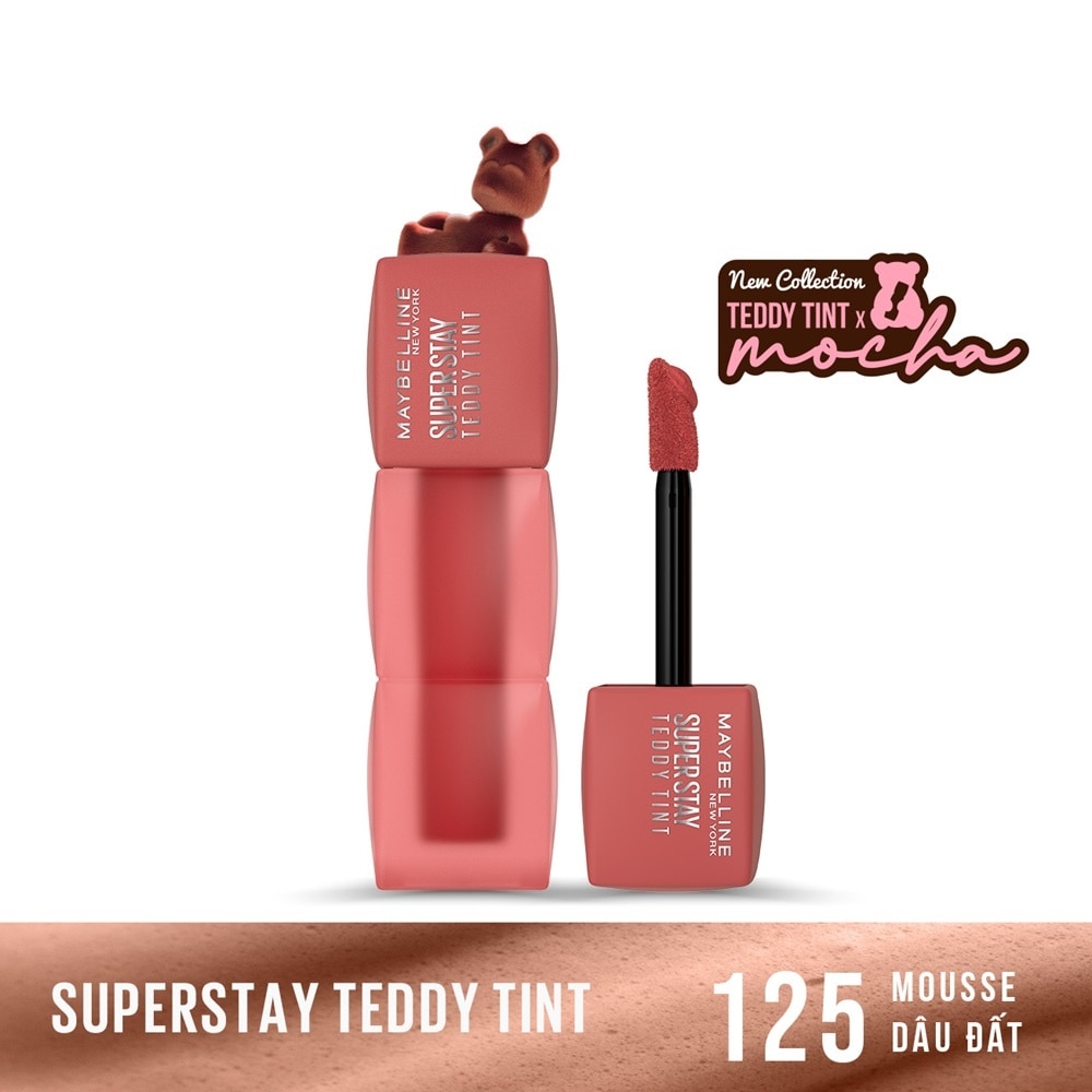 MAYBELLINE NEW YORK Son Kem Lì Maybelline Superstay Teddy Tint 5ml .#125 Heart Locket