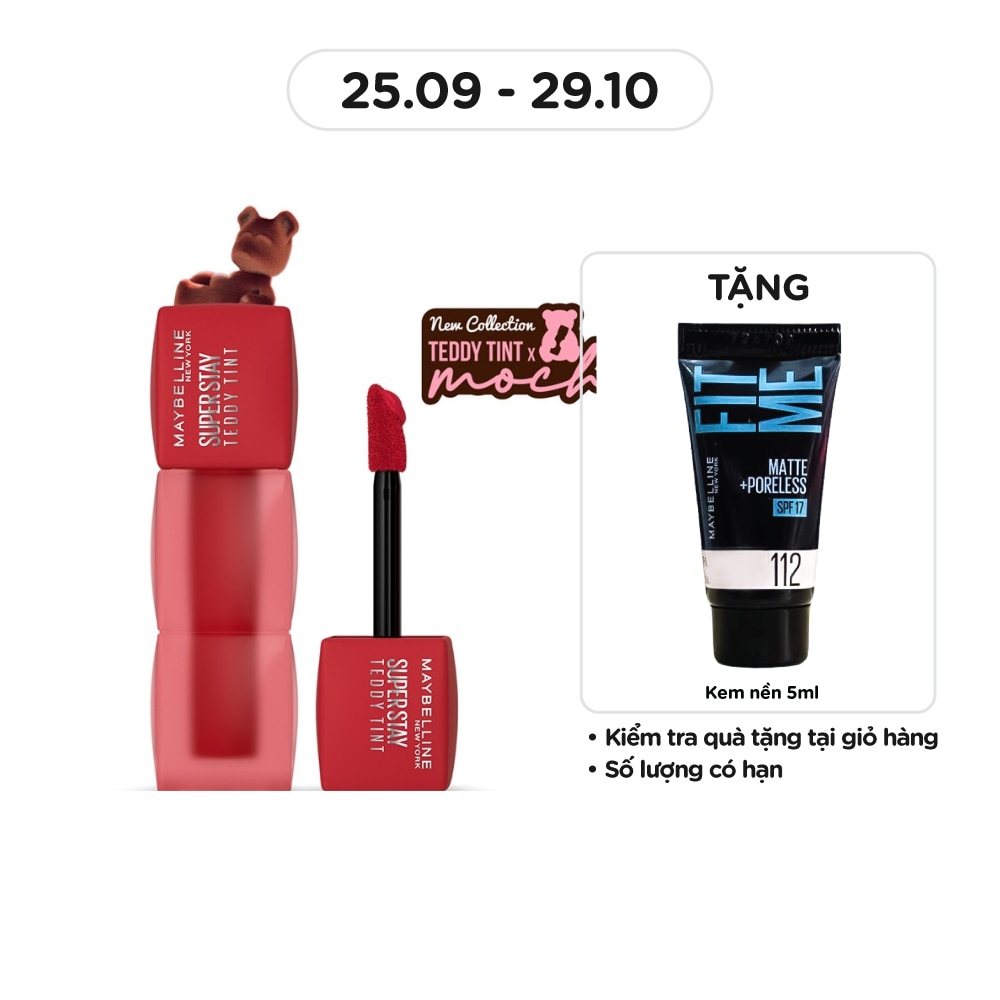 MAYBELLINE NEW YORK Superstay Teddy Tint 5ml .#130 Tomato Girl