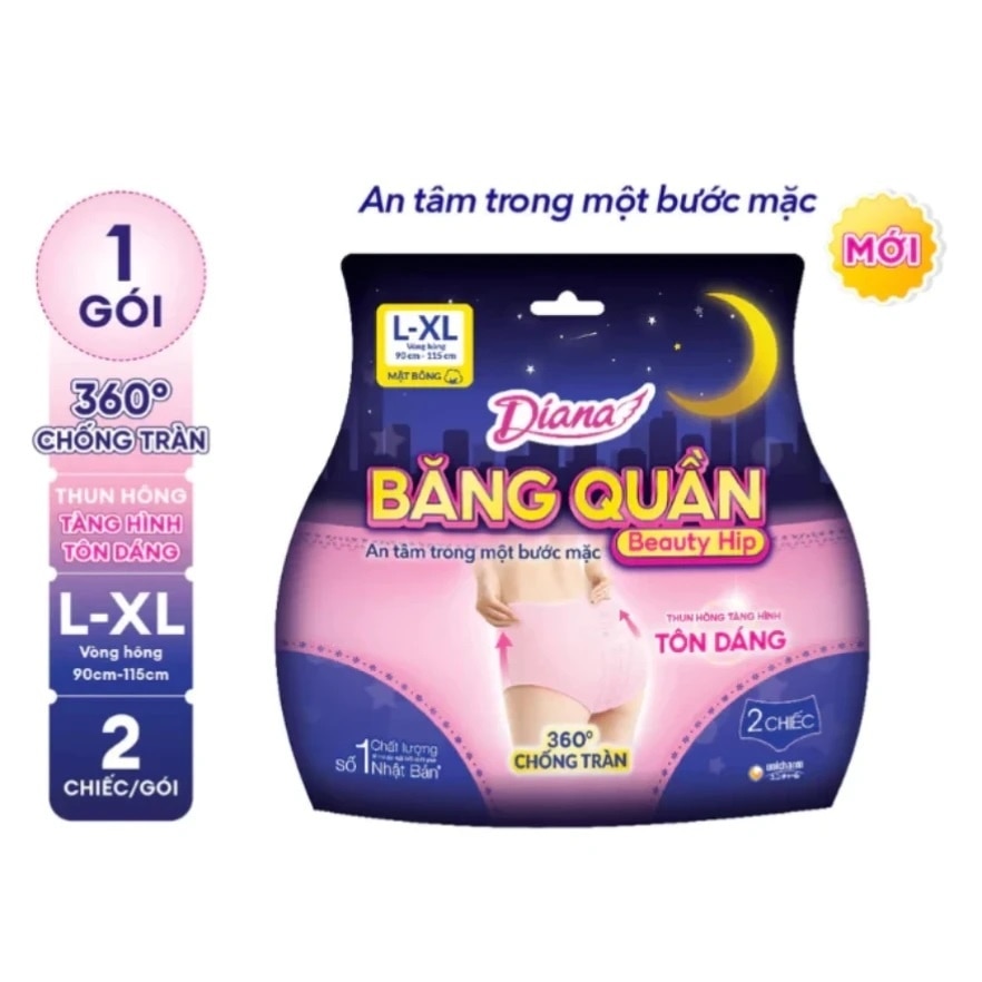 Băng Vệ Sinh Dạng Quần Diana Size Size L-Xl 2 Miếng
