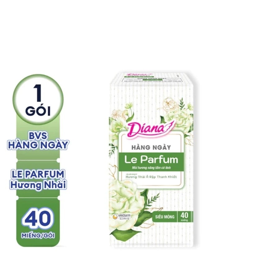 Băng Vệ Sinh Hàng Ngày Diana Le Parfum Hương Nhài 40 Miếng