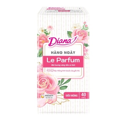 DIANA - Băng Vệ Sinh Hàng Ngày Diana Le Parfum Hương Mộc Hồng 40 Miếng