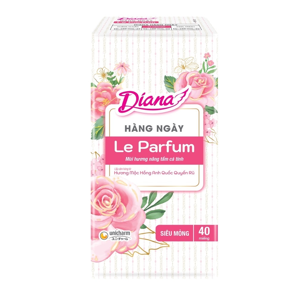 Băng Vệ Sinh Hàng Ngày Diana Le Parfum Hương Mộc Hồng 40 Miếng
