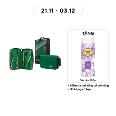 KỀM NGHĨA Gold Combo MD.32 (Cuticle Nippers + Nail Nippers + Tweezers + Sharp Tip Corner Remover)