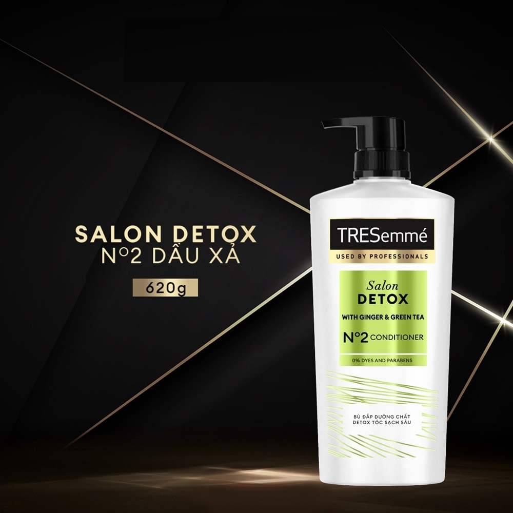 Dầu Xả Gừng & Trà Xanh Tresemme Salon Detox With Ginger & Green Tea No2 Conditionner 620g image
