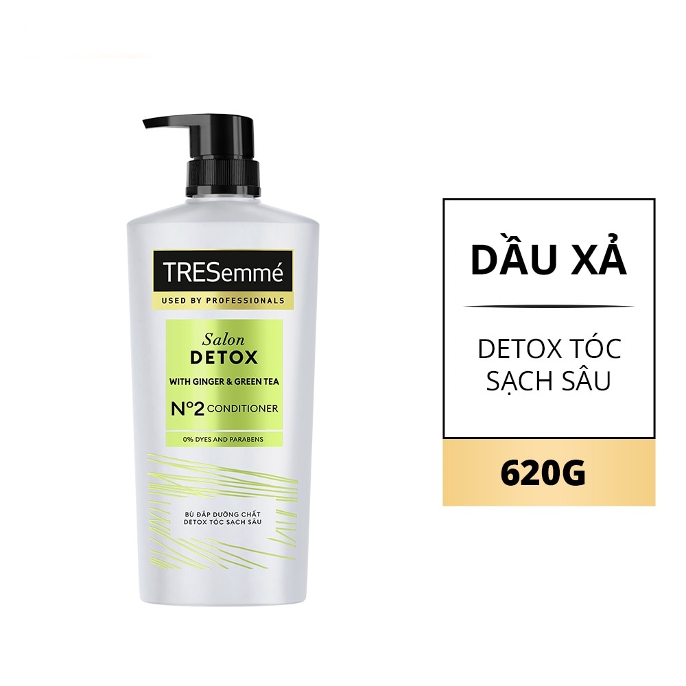Dầu Xả Gừng & Trà Xanh Tresemme Salon Detox With Ginger & Green Tea No2 Conditionner 620g
