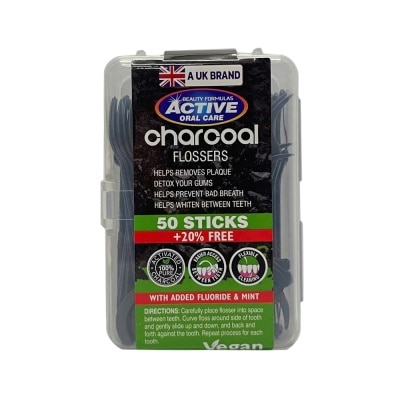 BEAUTY FORMULAS Charcoal Flosser 50pcs