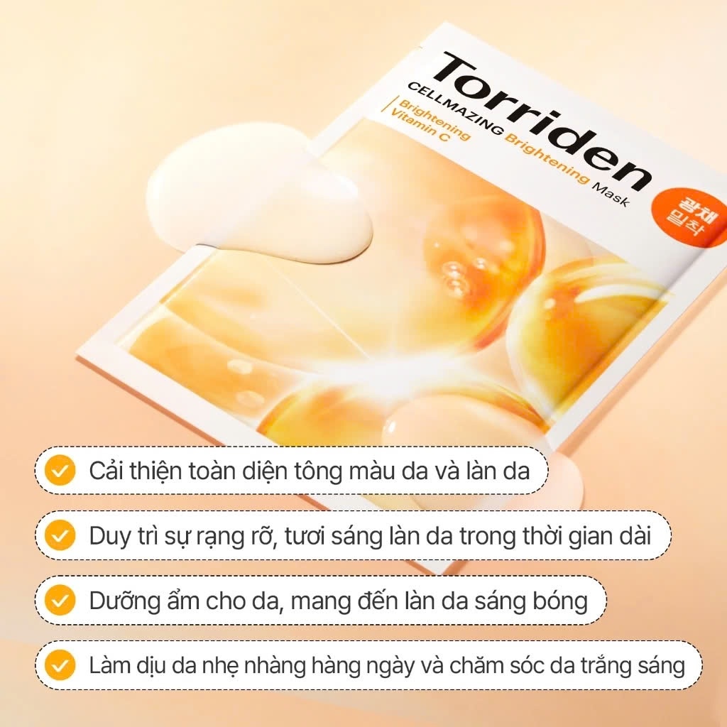 Mặt Nạ Torriden Cellmazing Vita C Brightening Mask 26ml