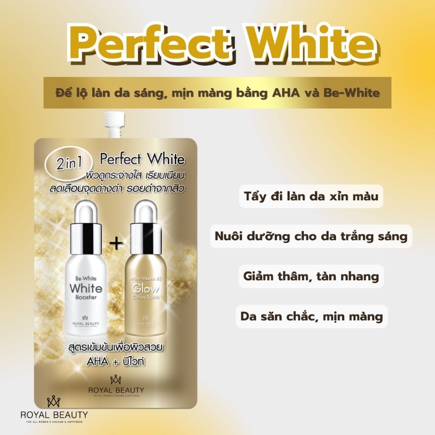 Kem Dưỡng Trắng Da Royal Beauty Perfect White Cream 8g