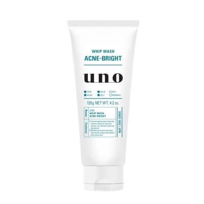 UNO Sữa Rửa Mặt Uno Chăm Sóc Da Mụn Whip Wash Acne-Bright 120g