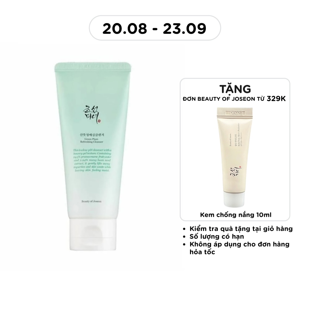Gel Rửa Mặt Beauty Of Joseon Green Plum Refreshing Cleanser 100ml image