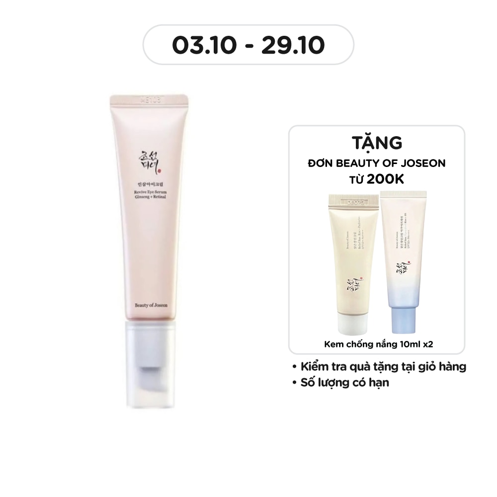 Tinh Chất Dưỡng Da Vùng Mắt Beauty Of Joseon Revive Eye Serum Ginseng + Retinal 30ml
