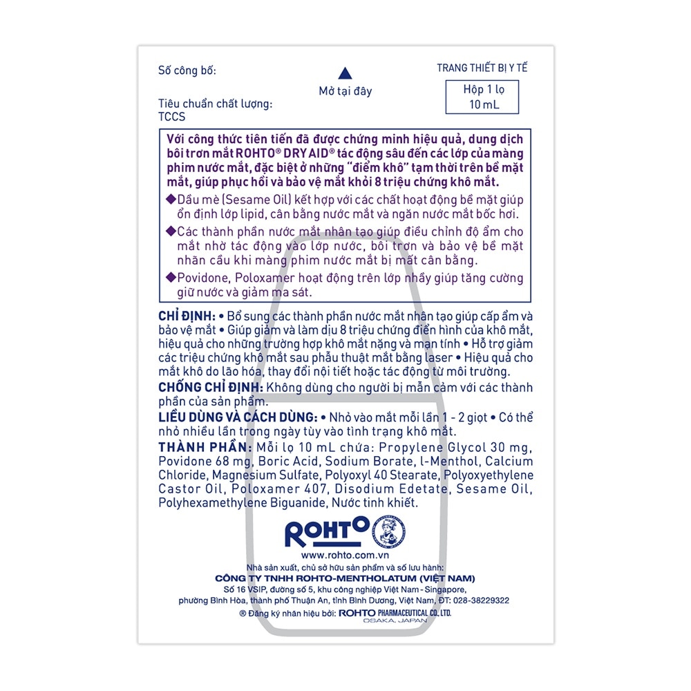 Dung Dịch Nhỏ Mắt Rohto Dry Aid 10ml