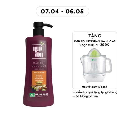 NGUYÊN XUÂN - Dầu Gội Dược Liệu Nguyên Xuân Cho Tóc Thường 450ml/470g