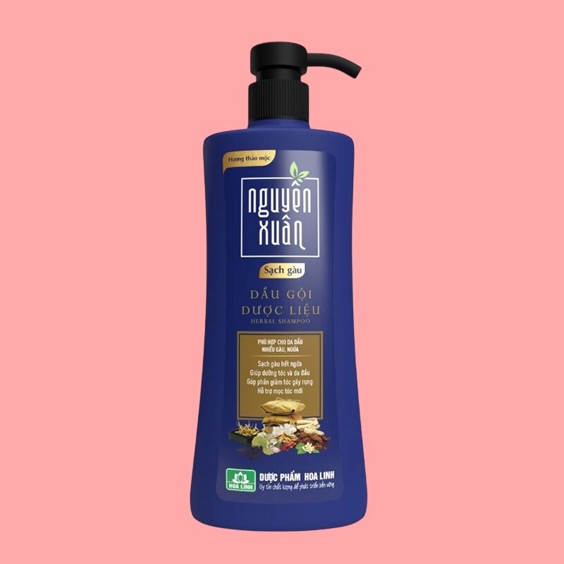 NGUYÊN XUÂN, Dầu Gội Dược Liệu Nguyên Xuân Sạch Gàu 450ml/470g