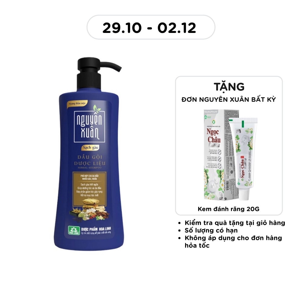 Dầu Gội Dược Liệu Nguyên Xuân Sạch Gàu 450ml/470g