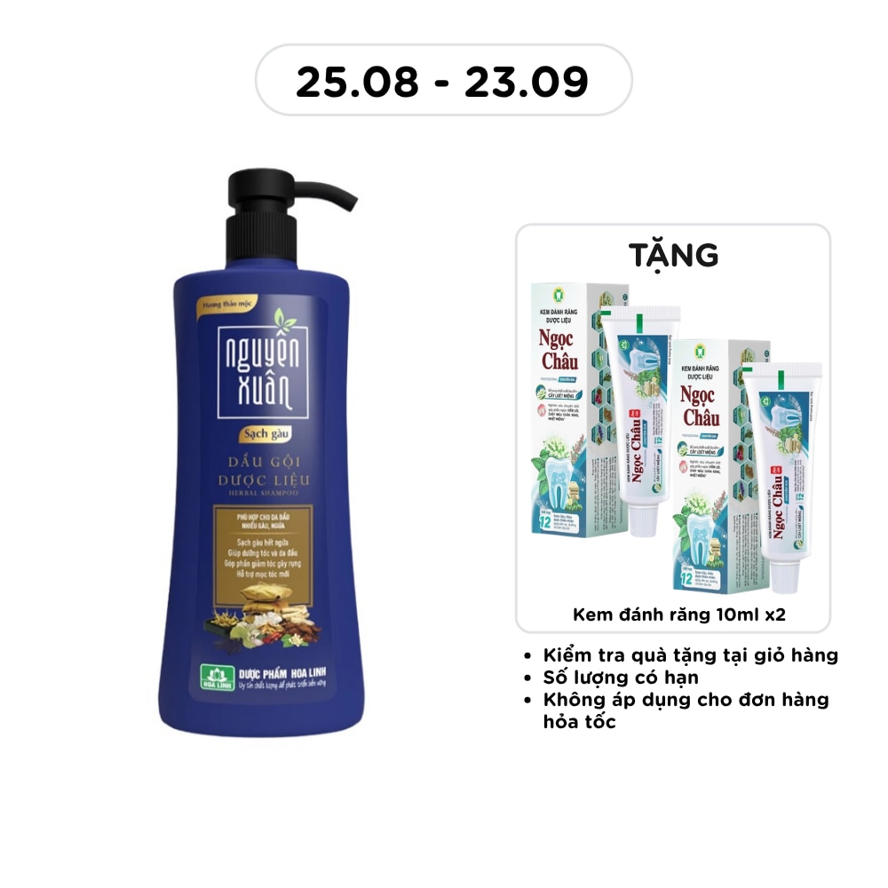 Dầu Gội Dược Liệu Nguyên Xuân Sạch Gàu 450ml/470g image