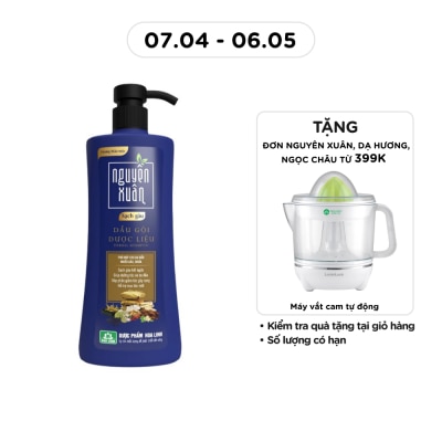 NGUYÊN XUÂN - Dầu Gội Dược Liệu Nguyên Xuân Sạch Gàu 450ml/470g