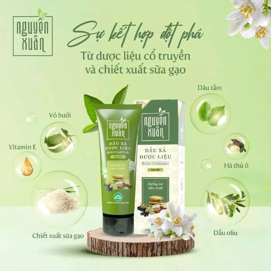 Dầu Xả Dược Liệu Nguyên Xuân Dưỡng Tóc Hương Bưởi 150ml
