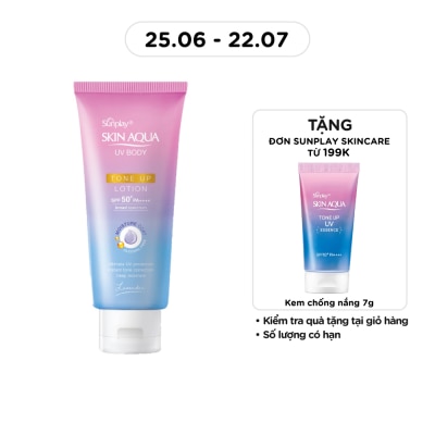 SUNPLAY - Chống Nắng Sunplay Skin Aqua Dưỡng Thể Nâng Tông UV Body Toneup Lotion Lavender SPF50+ PA++++ 130g