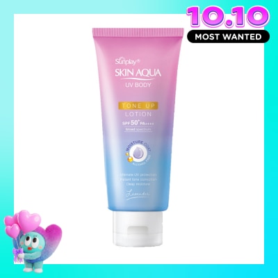 SUNPLAY Chống Nắng Sunplay Skin Aqua Dưỡng Thể Nâng Tông UV Body Toneup Lotion Lavender SPF50+ PA++++ 130g image