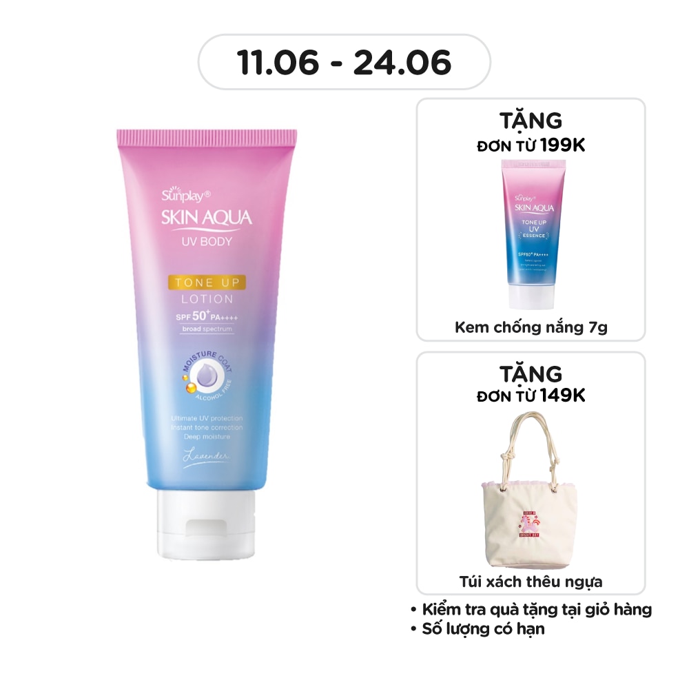 Skin Aqua UV Body Toneup Lotion Lavender SPF50+ PA++++ 130g