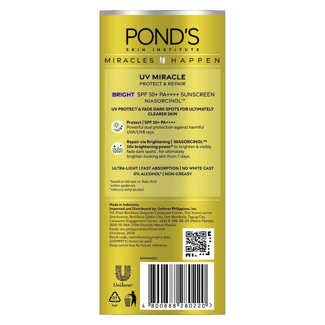 UV Miracle Sunscreen SPF50+ 50g
