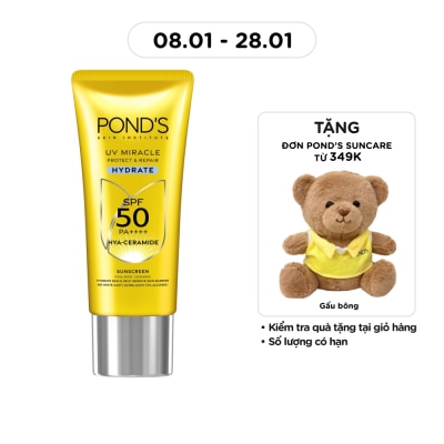 POND'S Kem Chống Nắng Dưỡng Ẩm Pond's UV Miracle Hydrate Sunscreen SPF50 50g