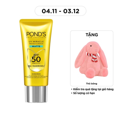 POND'S Kem Chống Nắng Kiềm Dầu Pond's UV Miracle Matte Sunscreen SPF50 50g
