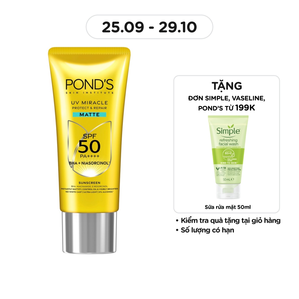 Kem Chống Nắng Kiềm Dầu Pond's UV Miracle Matte Sunscreen SPF50 50g