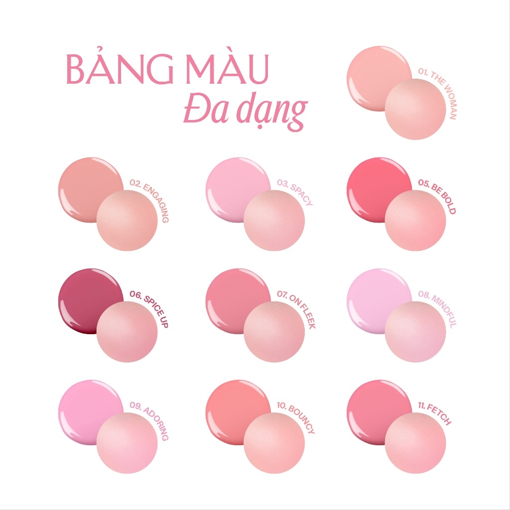 Má Hồng Dạng Phấn Nước Lemonade Mirror Mirror Blush Cushion 8g .#10 Bouncy
