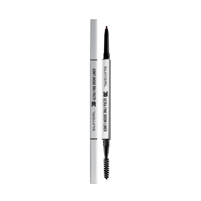 SILKYGIRL Chì Kẻ Mày 2 Đầu Silkygirl 3D Ultra Fine Brown Liner 0.1g .#01 Soft Brown